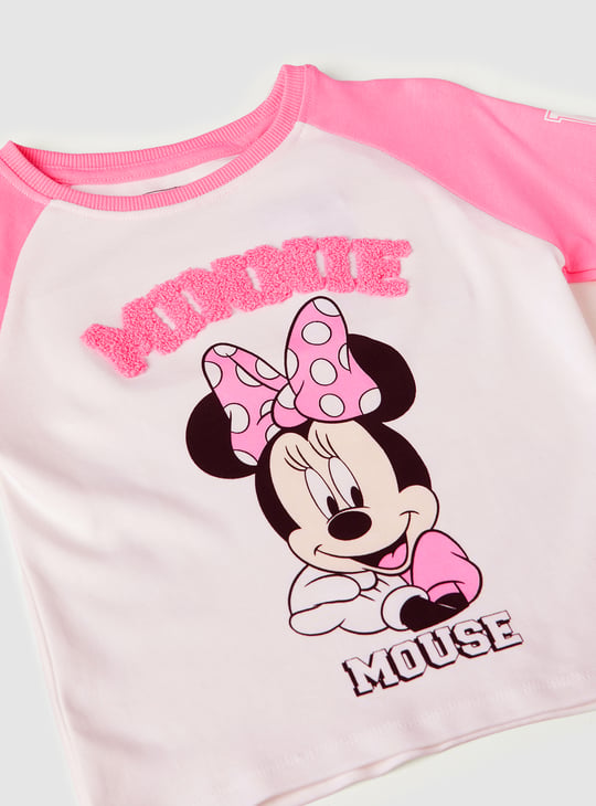 Girls Minnie Print T-shirt