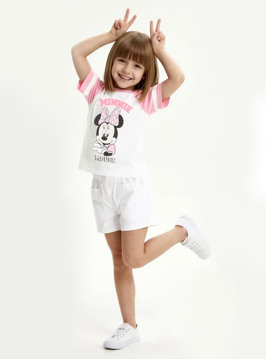 Girls Minnie Print T-shirt