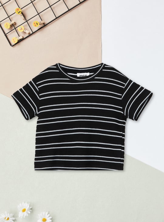 Girls Striped Trousers Set