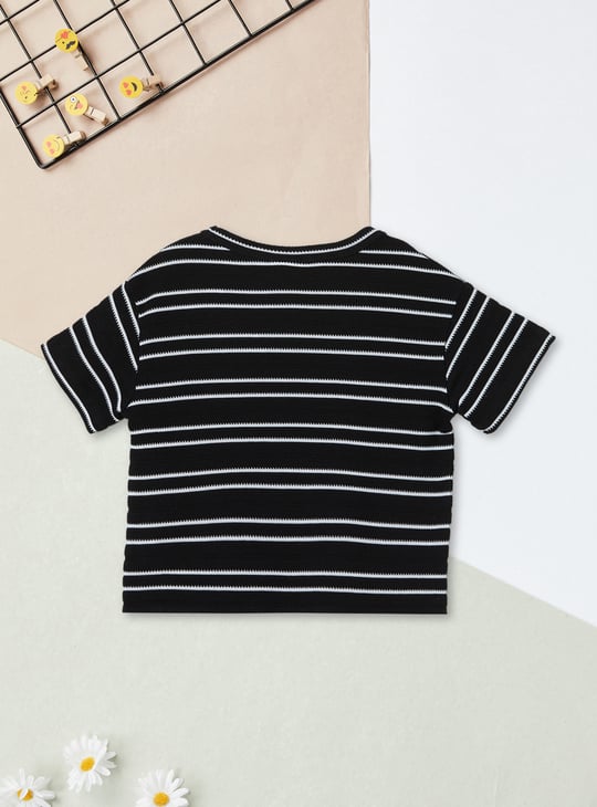 Girls Striped Trousers Set