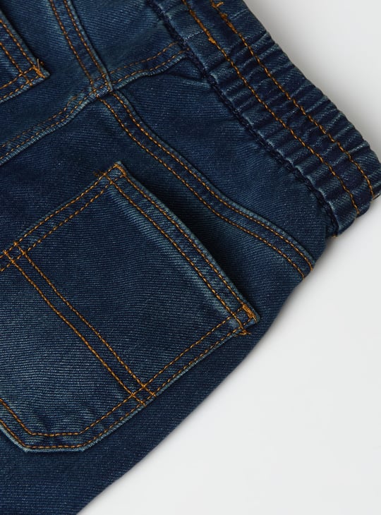 Boys Washed Cargo Denim Joggers