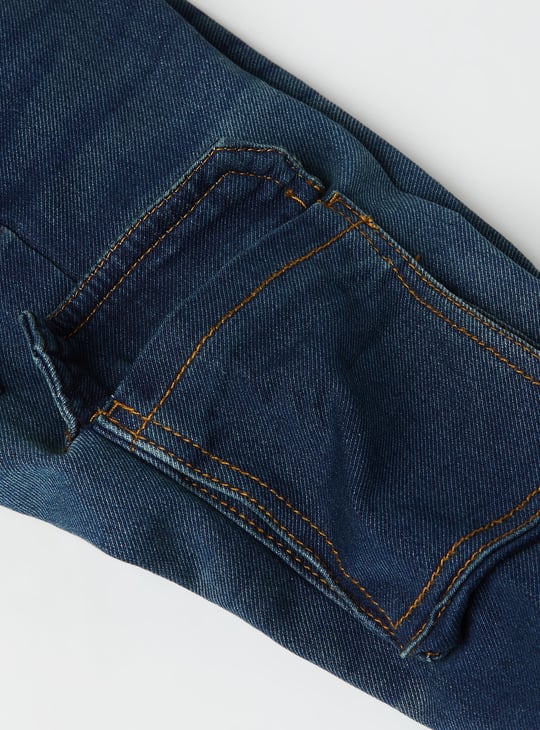 Boys Washed Cargo Denim Joggers