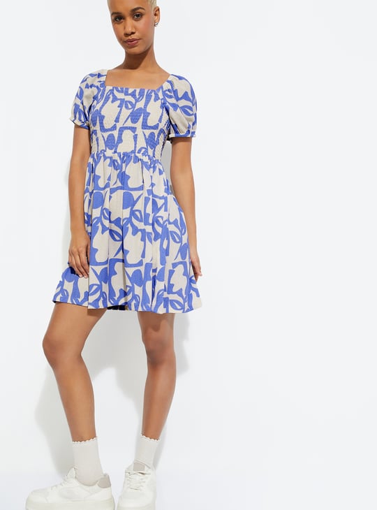 ALAYA F X URB_N Women Printed Fit & Flare Dress