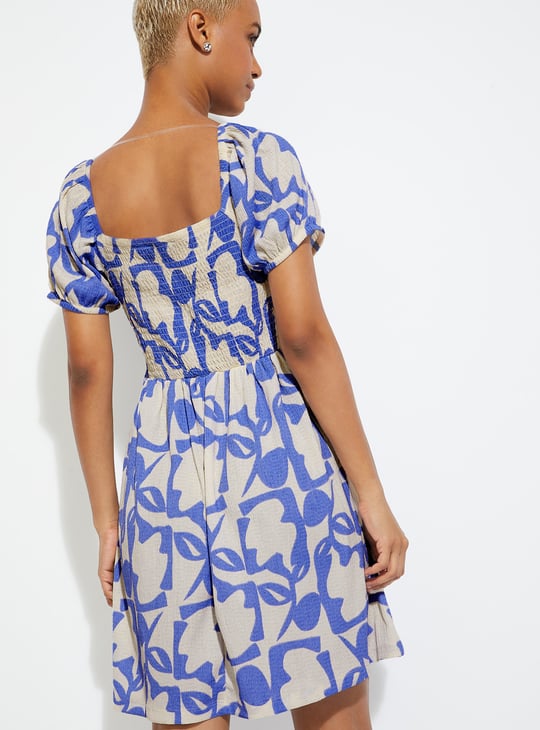ALAYA F X URB_N Women Printed Fit & Flare Dress