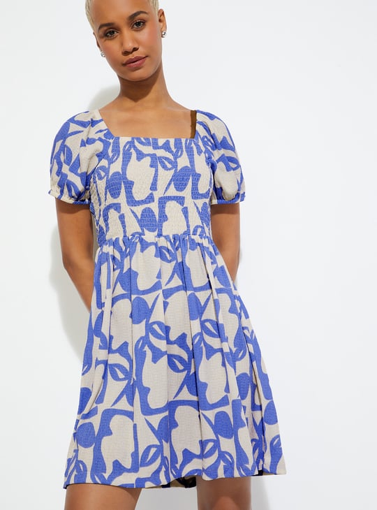 ALAYA F X URB_N Women Printed Fit & Flare Dress
