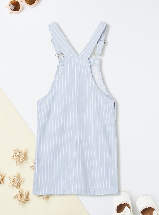 Girls Striped Pinafore Dress with T-shirt