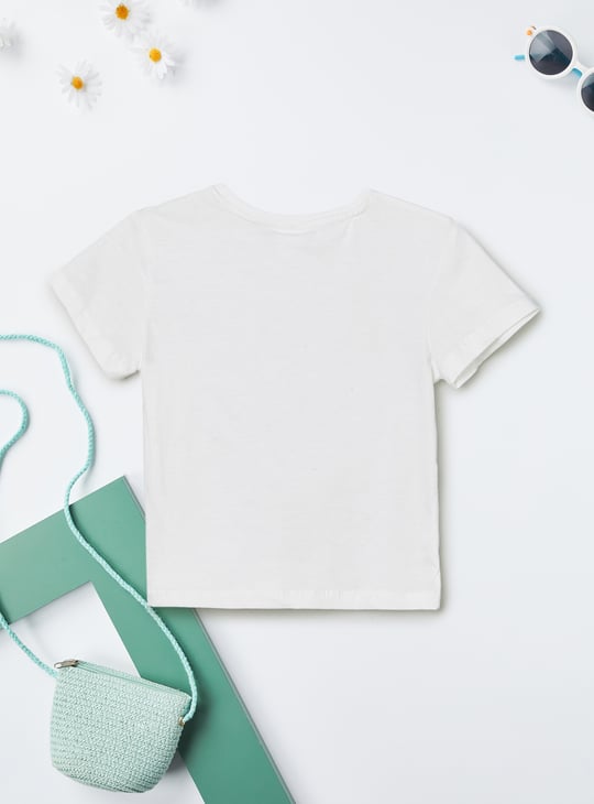 Girls Washed Dungaree Dress with T-shirt