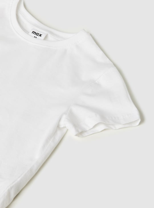 Girls Washed Dungaree Dress with T-shirt