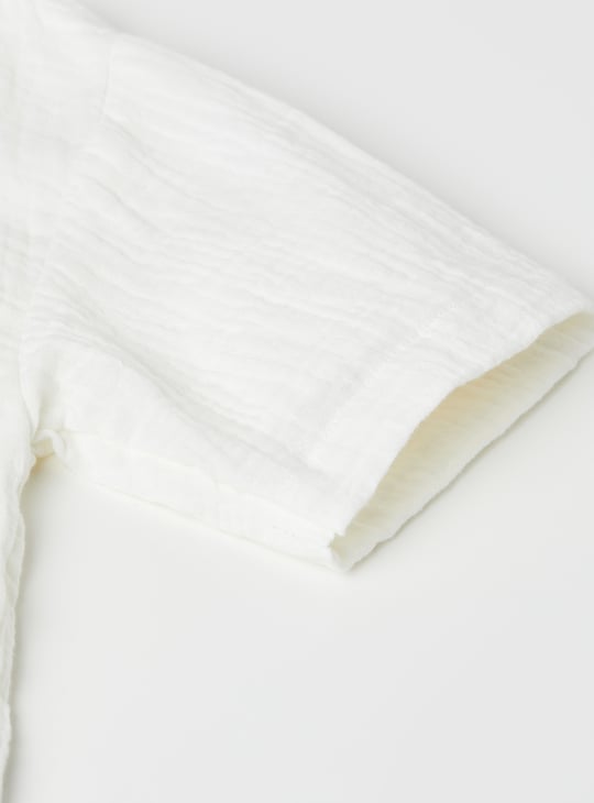 Girls Seersucker Boxy Fit Shirt