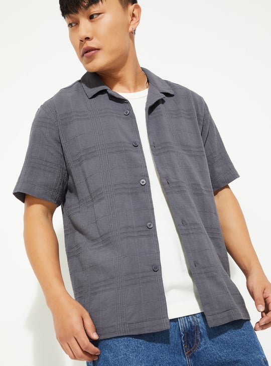 URB_N Men Checked Regular Fit Shirt