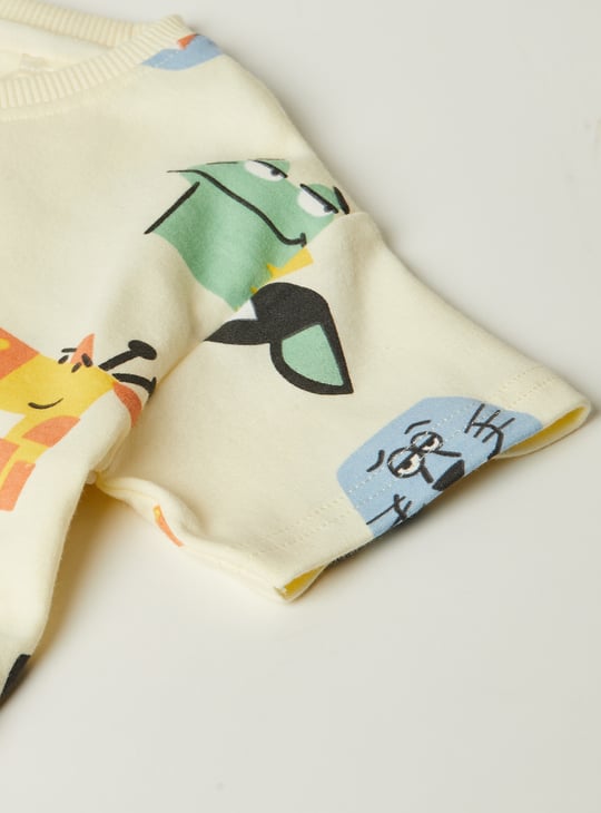 Boys Printed Shorts Set