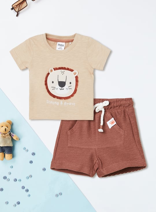 Boys Applique Shorts Set