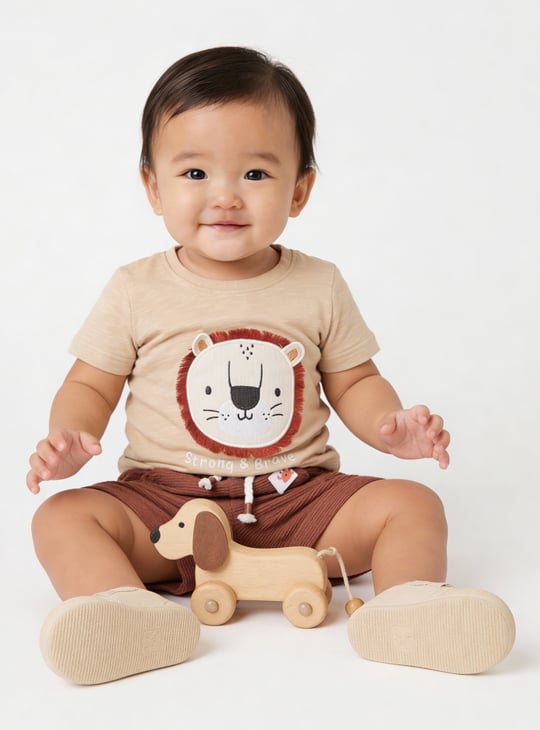 Boys Applique Shorts Set