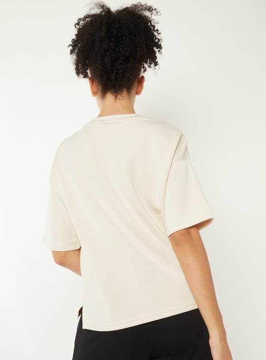Women Printed Boxy Fit Sports T-shirt