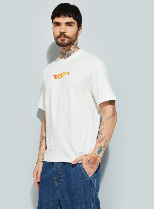 URB_N Men Hot Wheels Print Oversized T-shirt