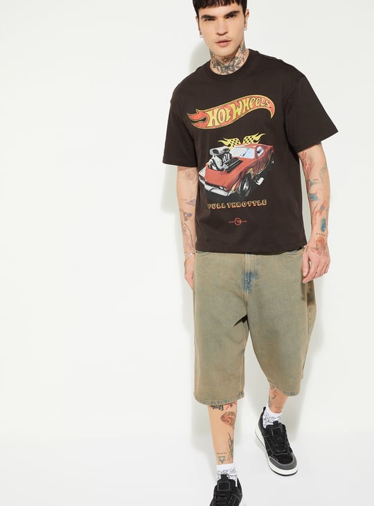 URB_N Men Hot Wheels Printed Oversized T-shirt
