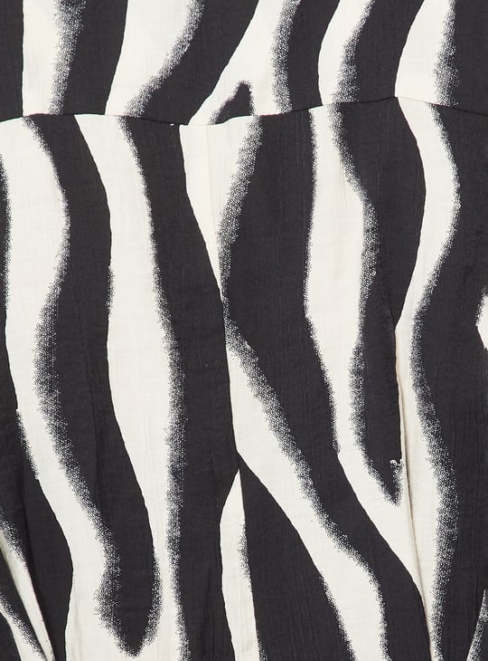 Women Animal Print Shirt Dress