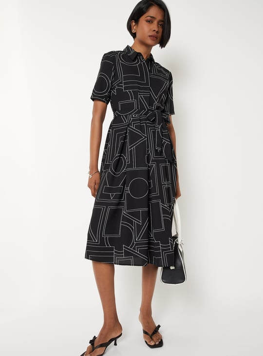 Women Printed Shirt Dress