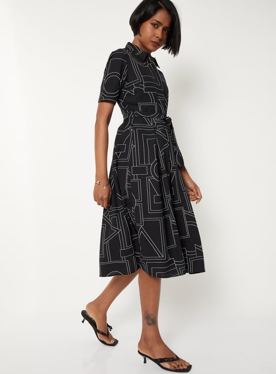 Women Printed Shirt Dress