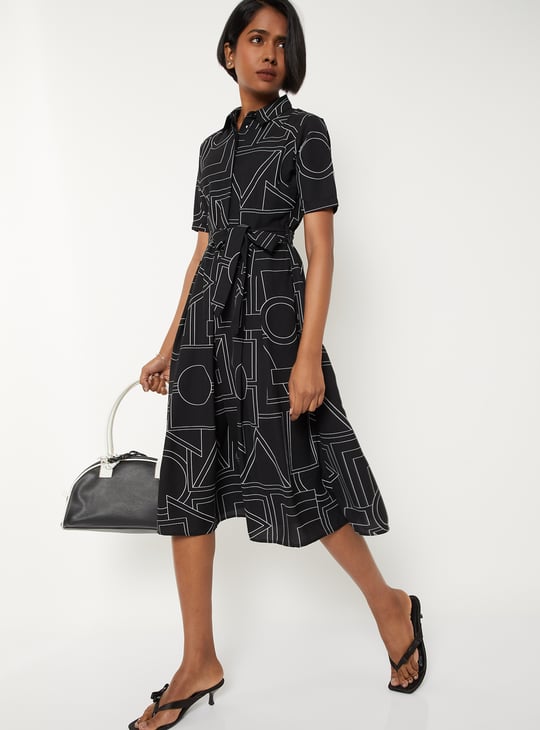 Women Printed Shirt Dress