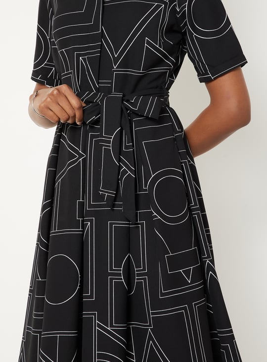 Women Printed Shirt Dress