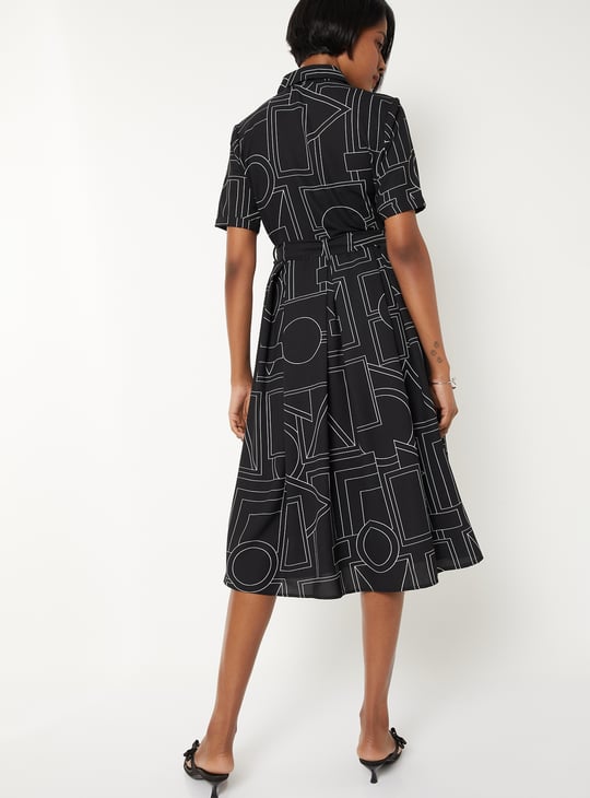 Women Printed Shirt Dress