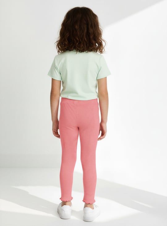Girls Ribbed Leggings