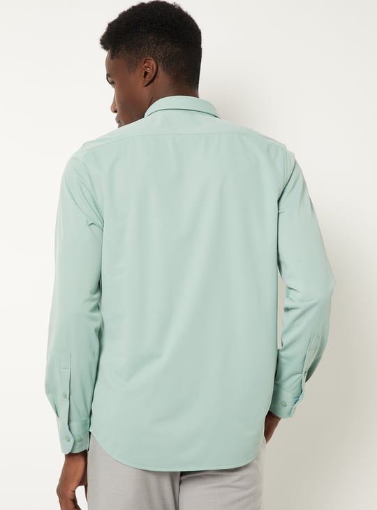 Men Solid Slim Fit Formal Shirt