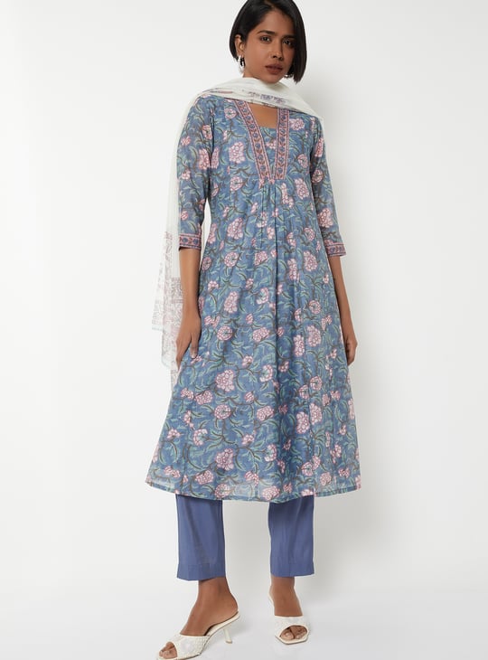 Women Floral Print Kurta Set