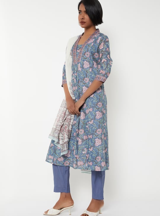 Women Floral Print Kurta Set