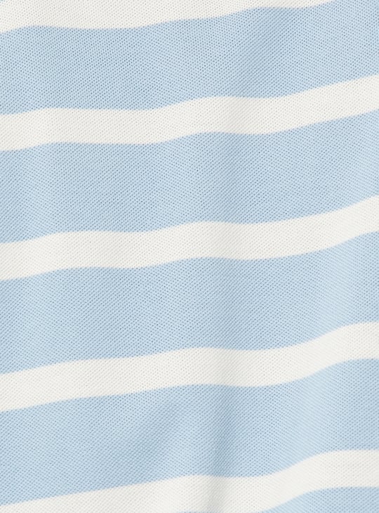 Men Striped Slim Fit Polo T-shirt