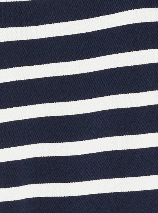 Men Striped Slim Fit Polo T-shirt