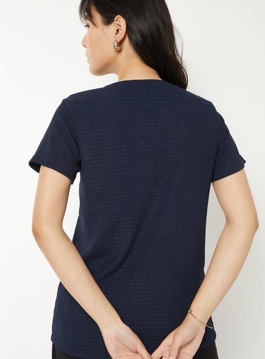 Women Textured T-shirt