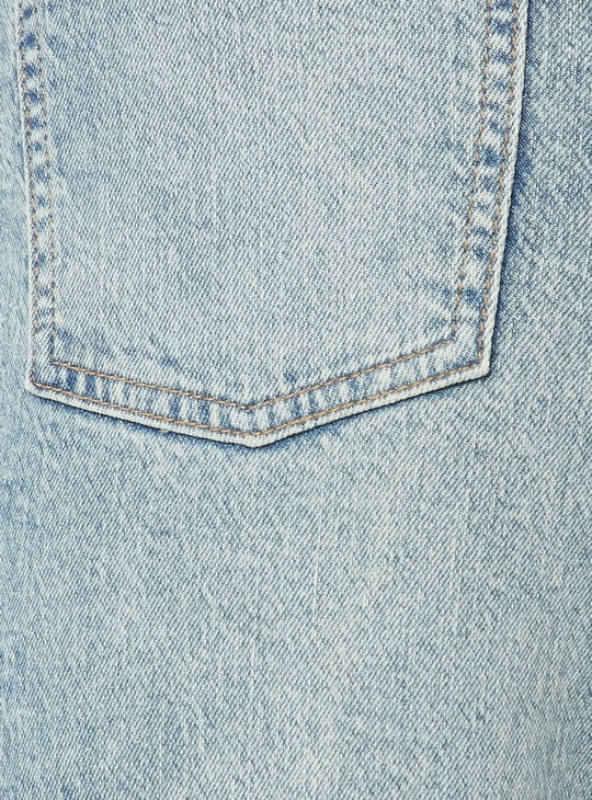 Women Washed Slim Straight Jeans