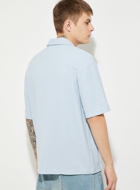 URB_N Men Textured Regular Fit Shirt
