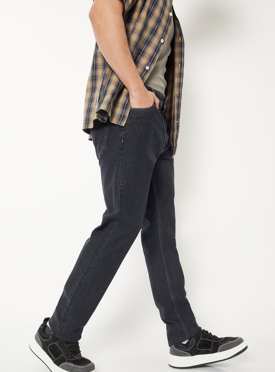 Men Washed Regular Fit Jeans