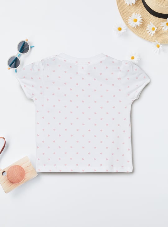 Girls Applique A-Line Dress with T-shirt