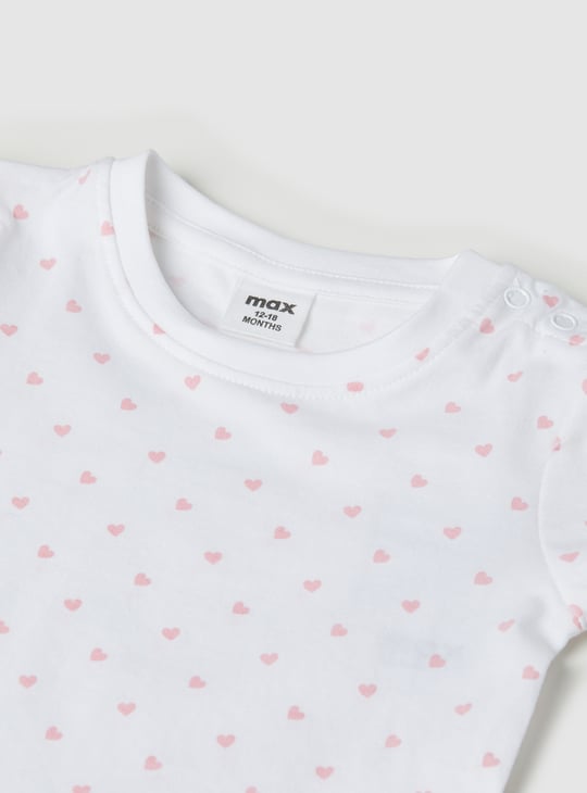 Girls Applique A-Line Dress with T-shirt