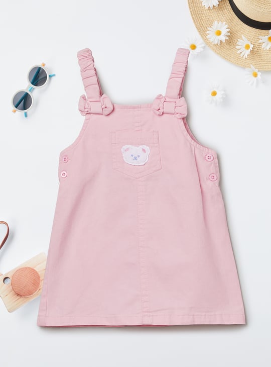 Girls Applique A-Line Dress with T-shirt