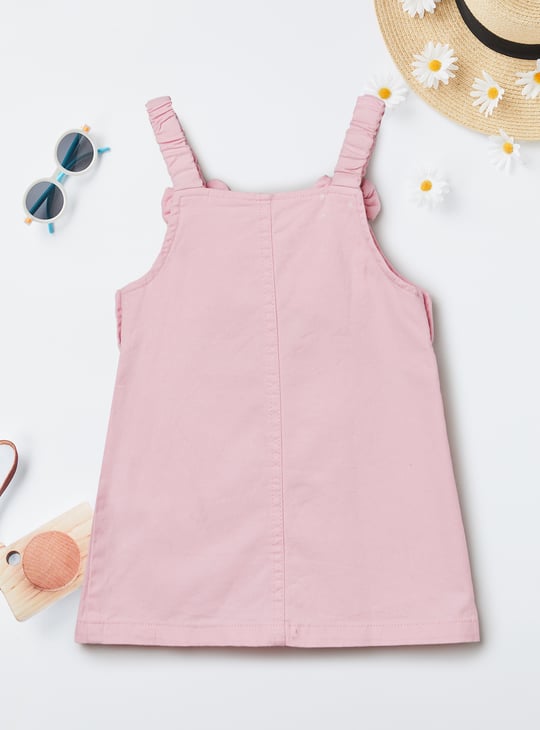 Girls Applique A-Line Dress with T-shirt
