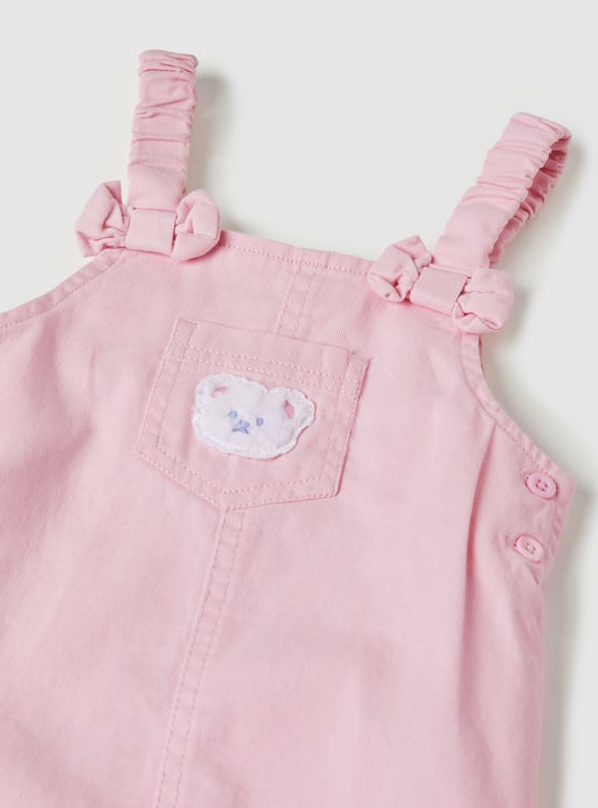 Girls Applique A-Line Dress with T-shirt