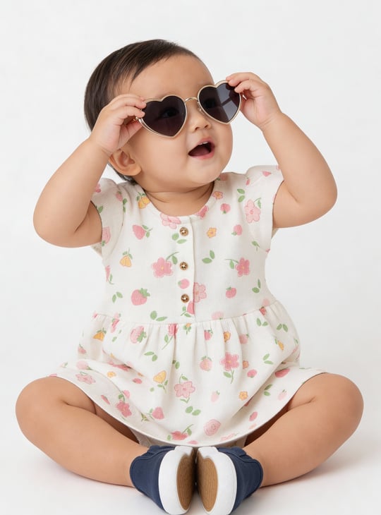 Girls Floral Print Dress