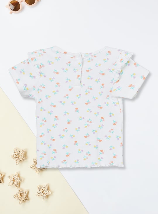 Girls Floral Print Top - Pack of 2