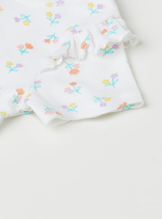 Girls Floral Print Top - Pack of 2