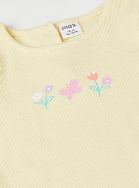 Girls Floral Print Top - Pack of 2