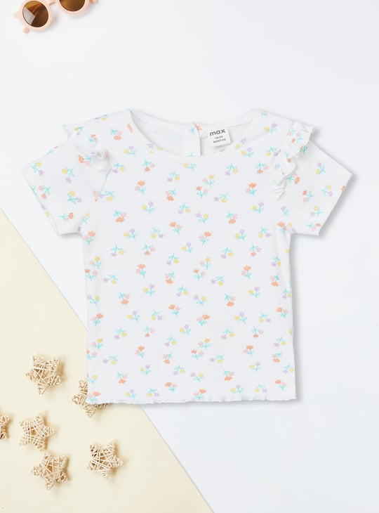 Girls Floral Print Top - Pack of 2
