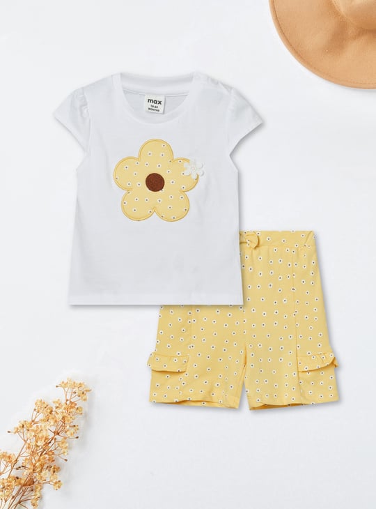 Girls Applique Short Set