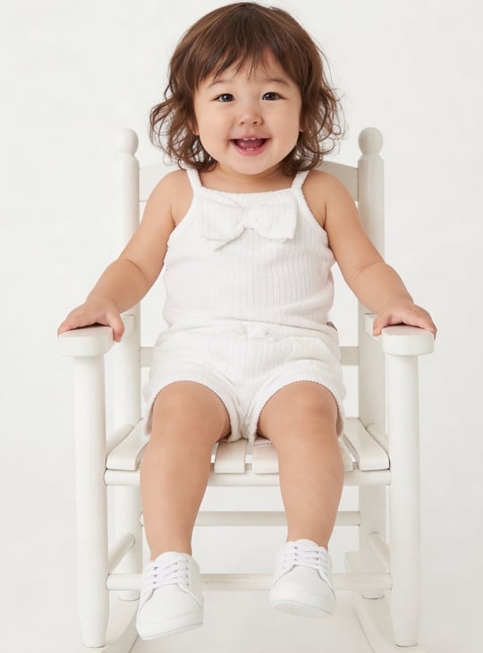 Girls Ribbed Shorts Set