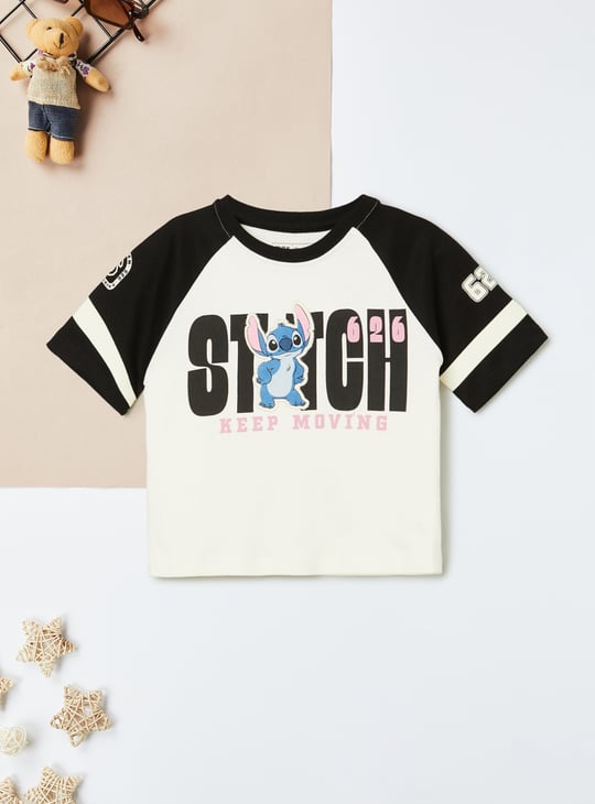 Girls Lilo & Stitch Print T-shirt