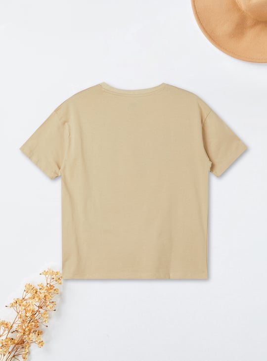 Girls Typographic Print T-shirt